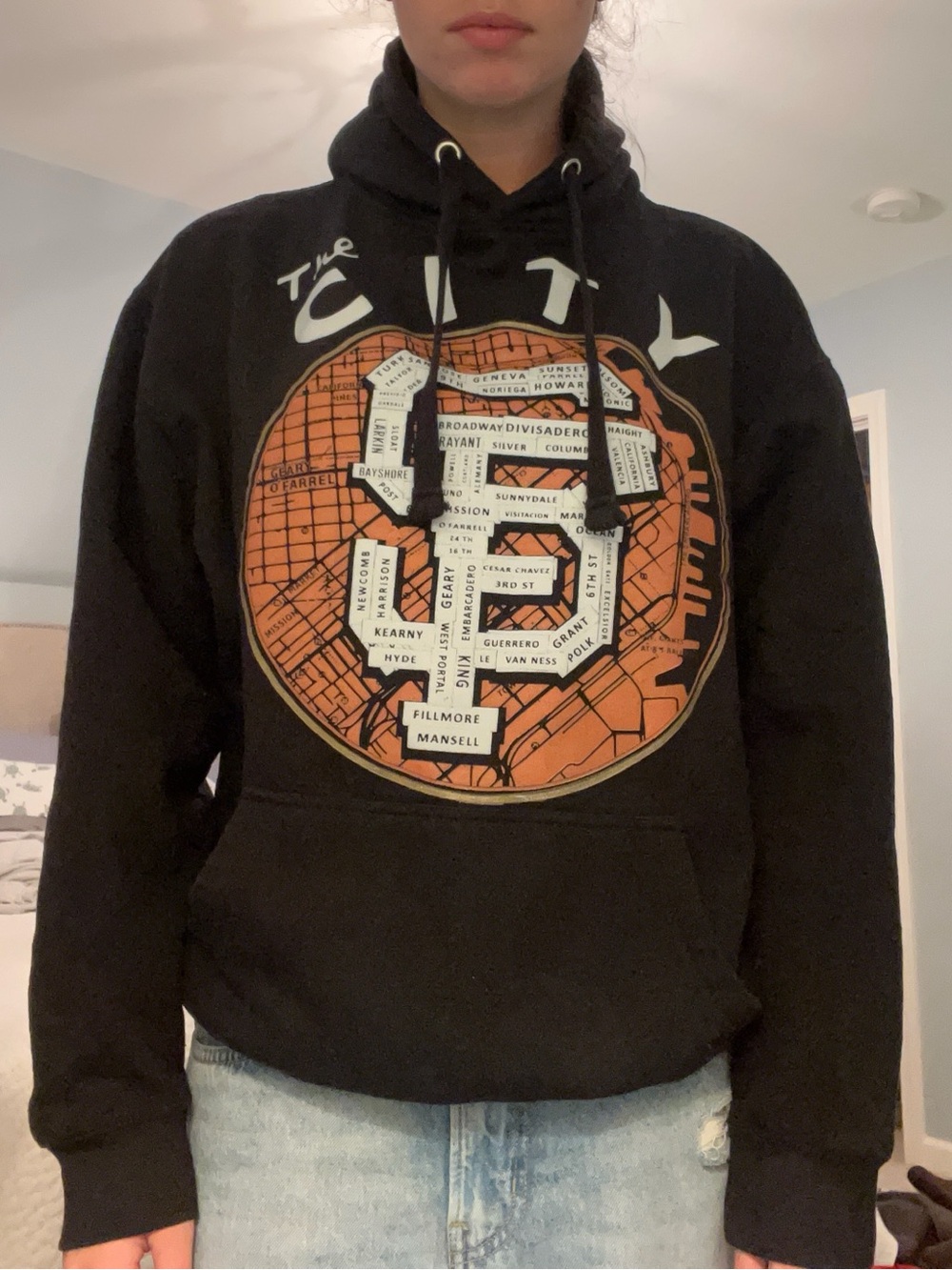 San Francisco Black Graphic Pullover Hoodie